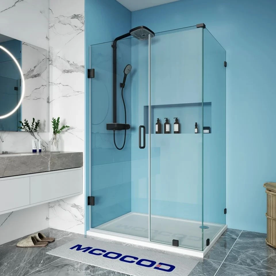 Custom Frameless Rectangle Shower Enclosure