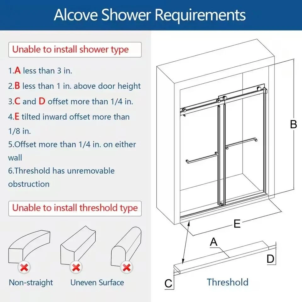 Double Sliding Bathtub Shower Door With Towel Bars