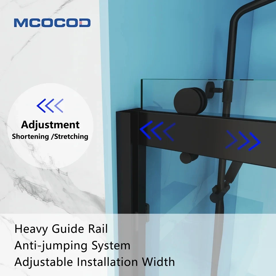 Double Sliding Semi-Frameless Shower Door