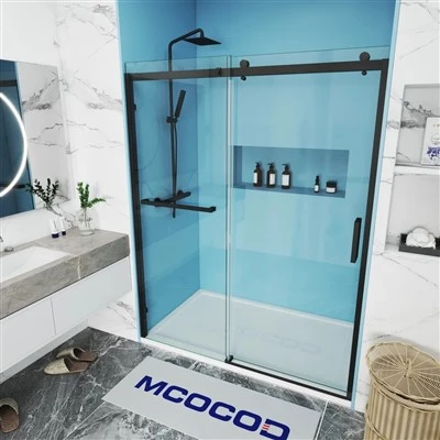 Single Sliding Semi-Frameless Shower Door Single Sliding Semi-Frameless Shower Door