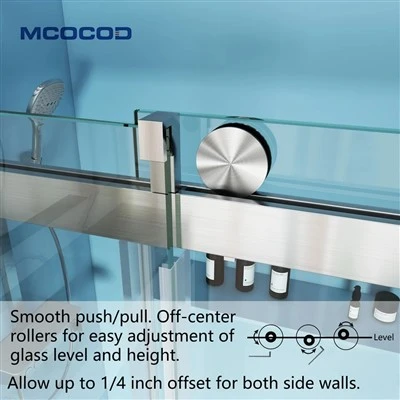 Soft-Close Single Sliding Bathtub Shower Door