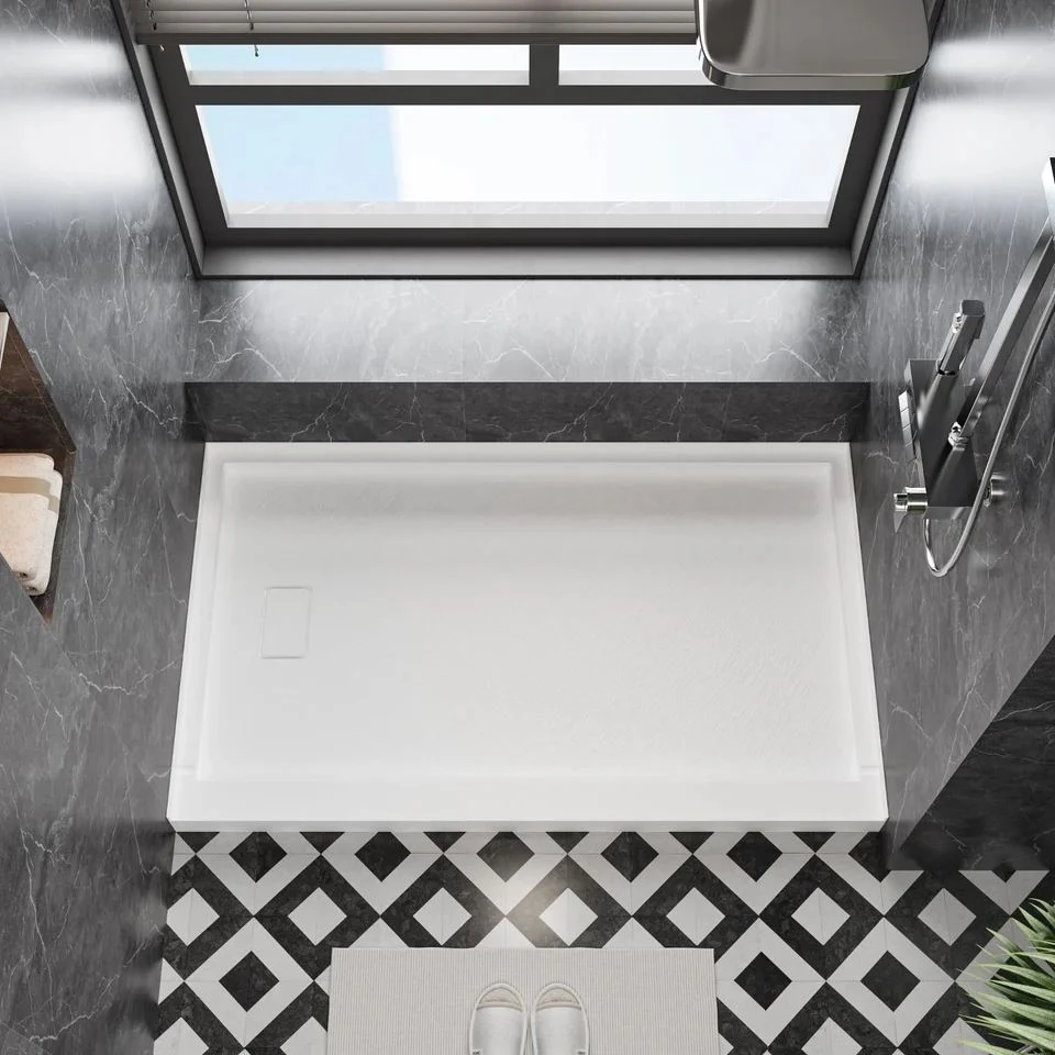 SMC Left Drain Shower Base