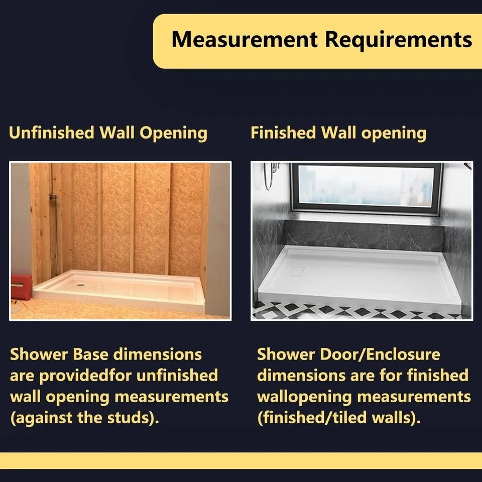 SMC Left Drain Shower Base