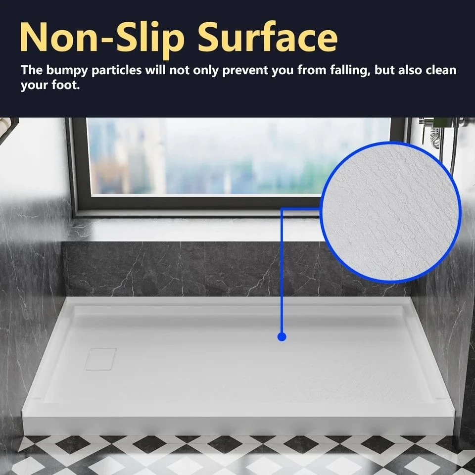 SMC Left Drain Shower Base SMC Left Drain Shower Base