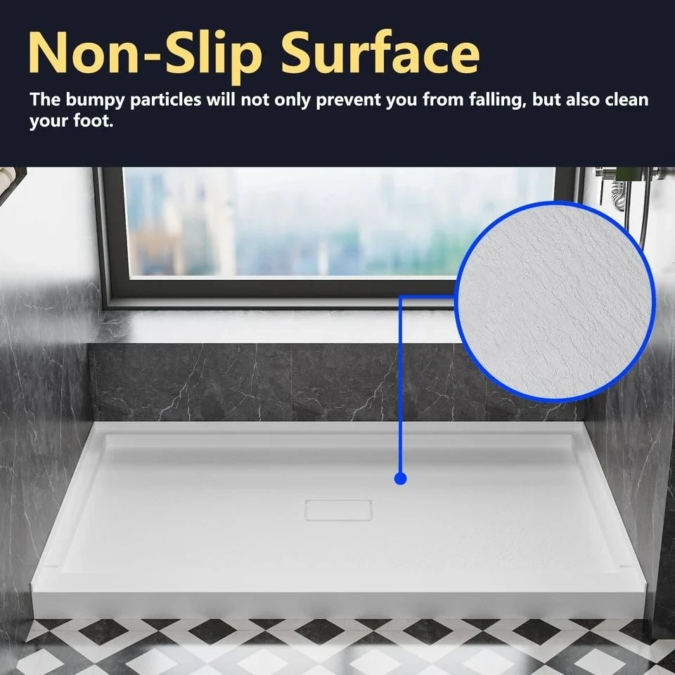 SMC Middle Drain Shower Base