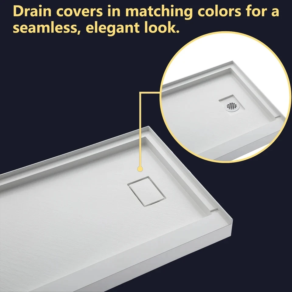 SMC Right Drain Shower Base