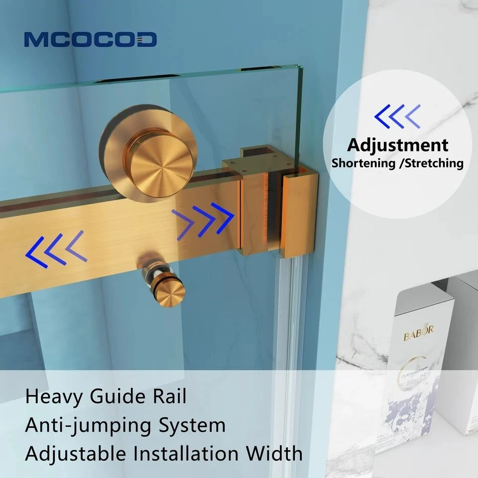 Soft-Close Double Sliding Frameless Shower Door high quality