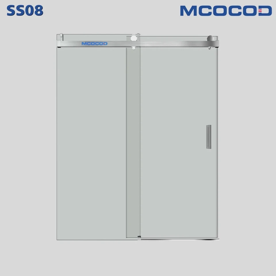 Soft-Close Single Sliding Frameless Shower Door high quality