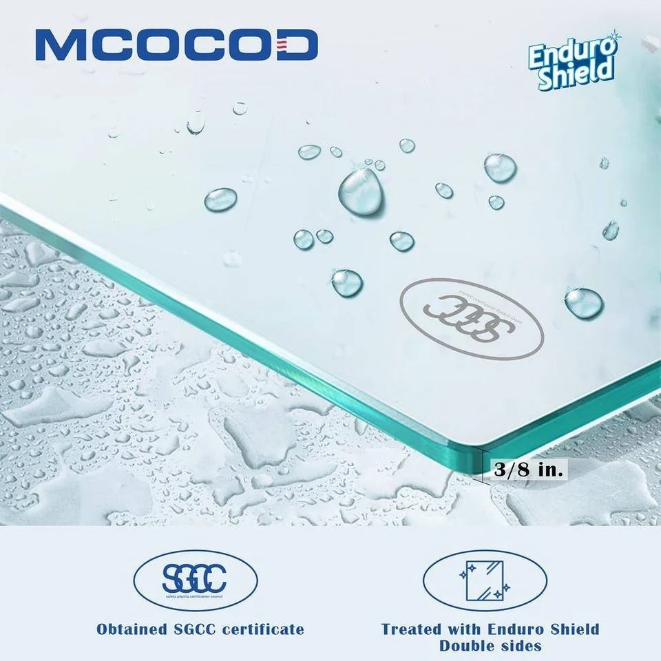 Soft-Close Single Sliding Frameless Shower Door