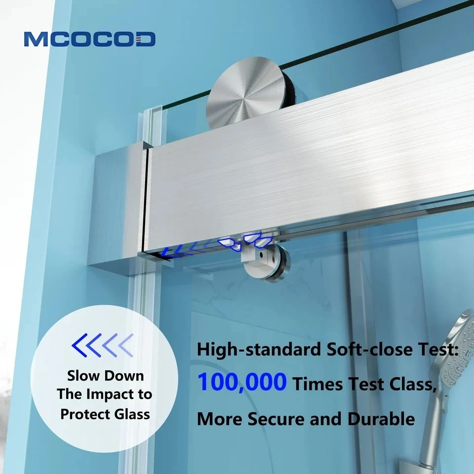 Soft-Closing Double Sliding Bathtub Shower Door With Finger Pull high quality