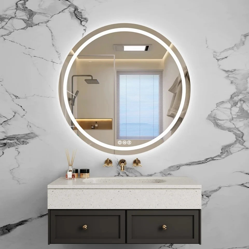 32 Inch Round LED Bathroom Mirror