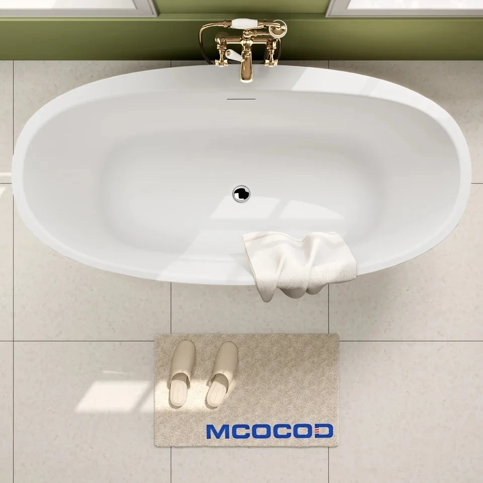 Acrylic Freestanding Bathtub With Tap Deck