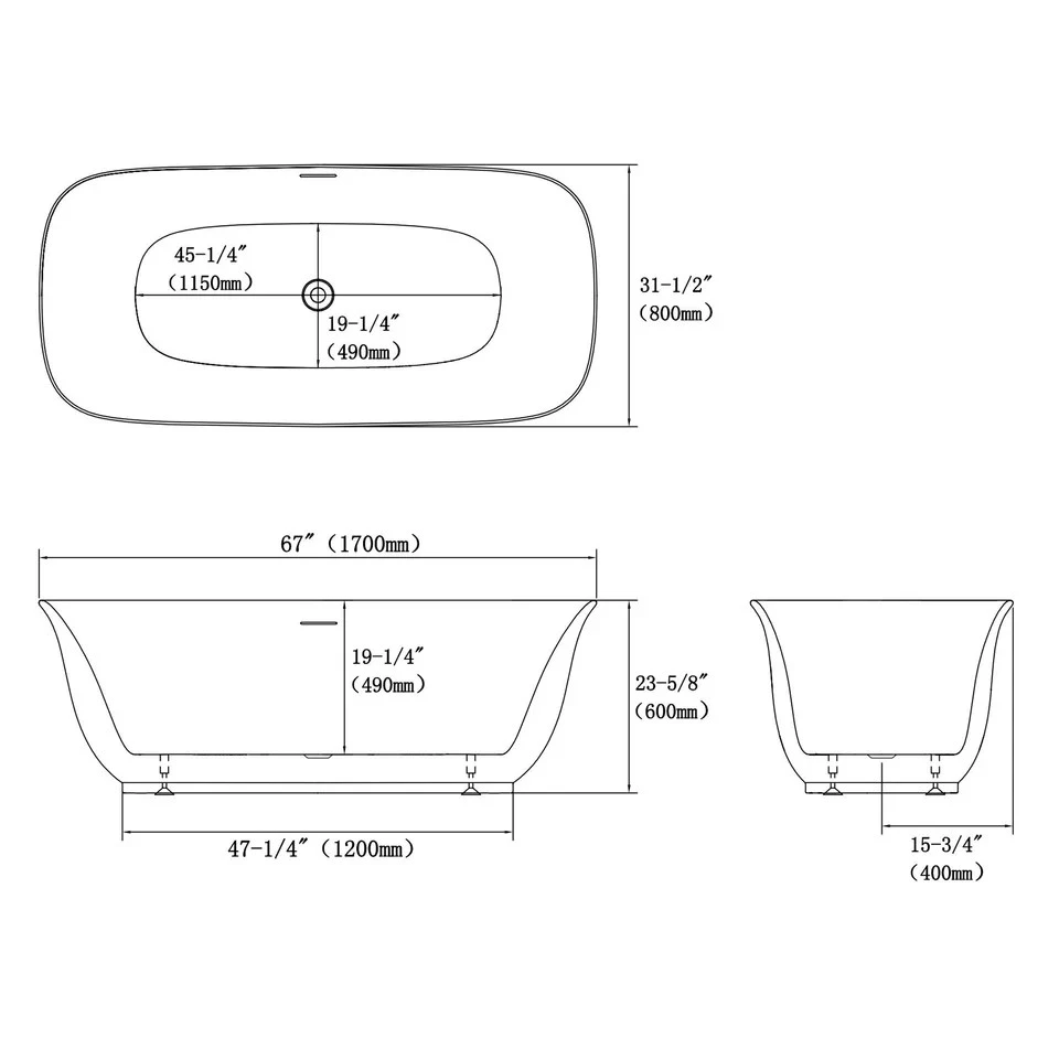 Acrylic Toe Tap Freestanding Bathtub Acrylic Toe Tap Freestanding Bathtub