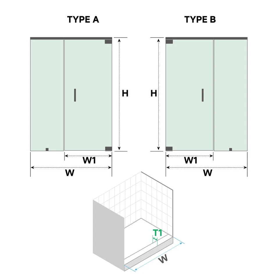 Custom Frameless Hinged Shower Door Custom Frameless Hinged Shower Door