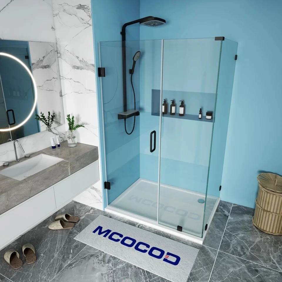 Custom Frameless Rectangle Shower Enclosure