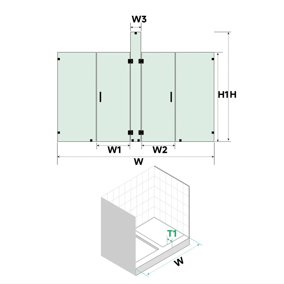 Custom Large Shower Enclosure Custom Large Shower Enclosure