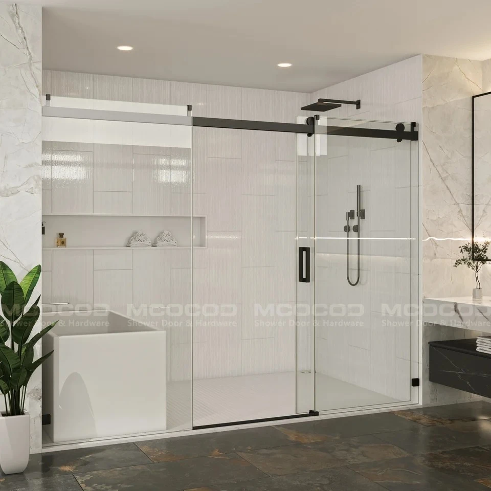 Custom Soft-Close Single Sliding Shower Door Custom Soft-Close Single Sliding Shower Door
