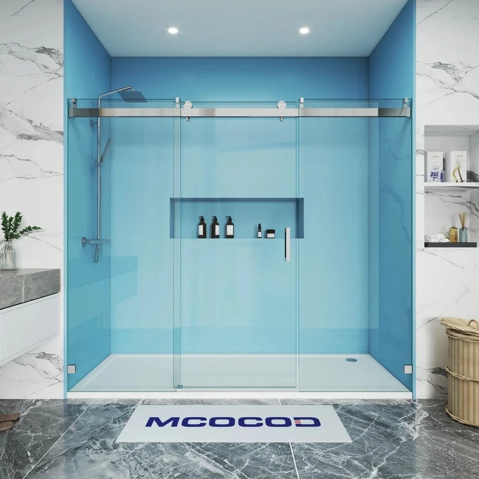 Custom Soft-Close Single Sliding Shower Door