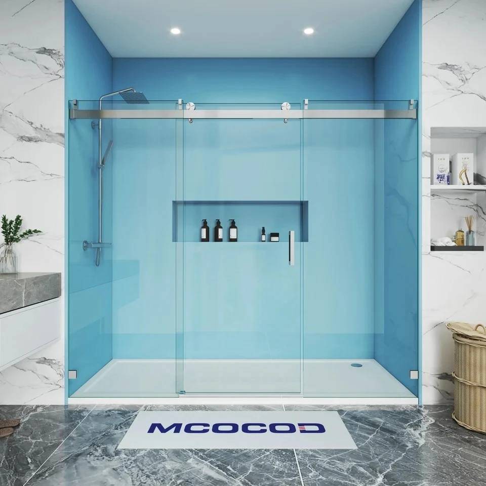 Custom Soft-Close Single Sliding Shower Door high quality