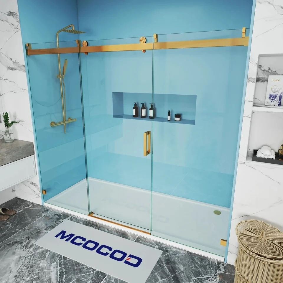 Custom Soft-Close Single Sliding Shower Door