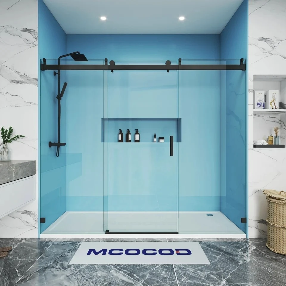 Custom Soft-Close Single Sliding Shower Door