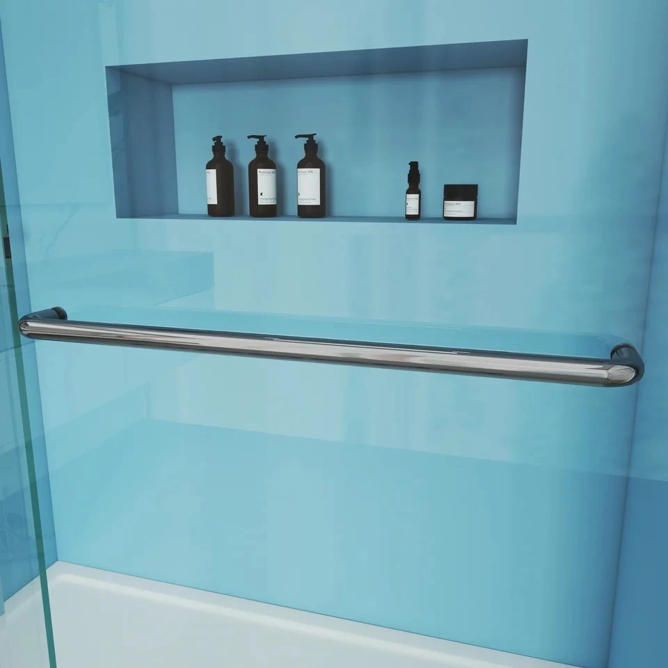 Double Sliding Semi-Frameless Shower Door