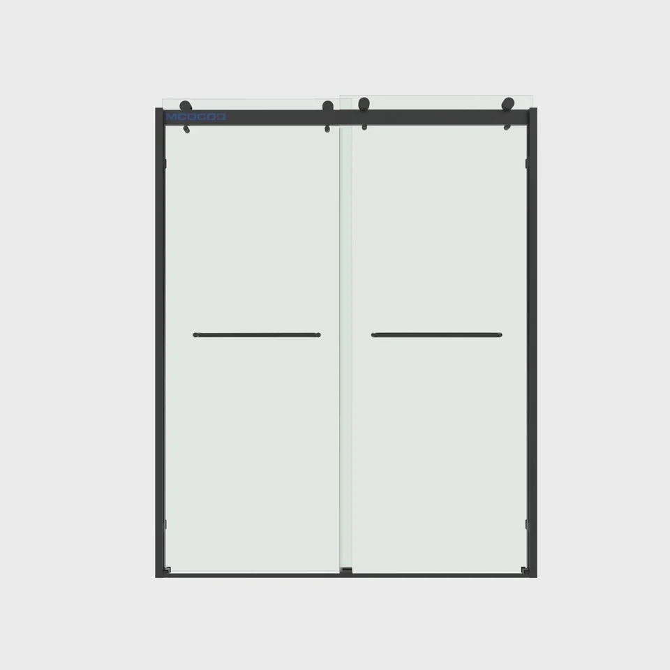 Double Sliding Semi-Frameless Shower Door