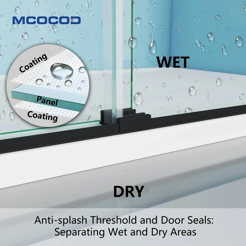 Double Sliding Semi-Frameless Shower Door
