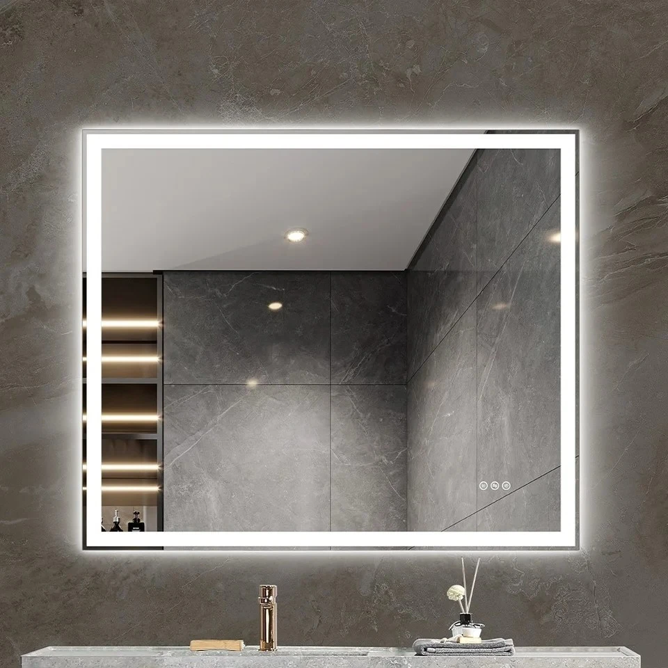 Framed Gradient Backlit LED Mirror