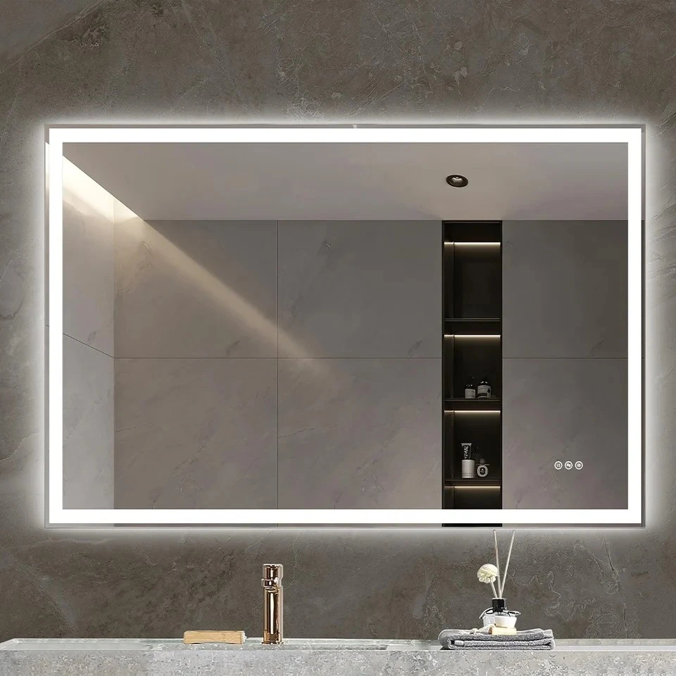 Framed Gradient Backlit LED Mirror