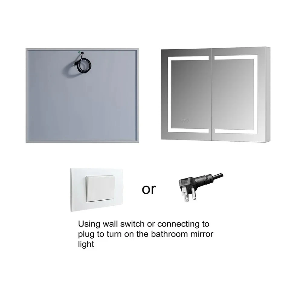 Frameless Double Door Medicine Cabinet