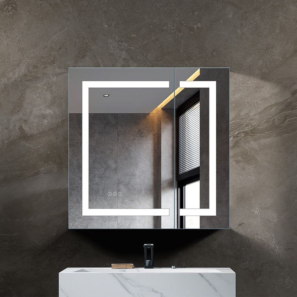 Frameless Rectangular LED Medicine Cabinet