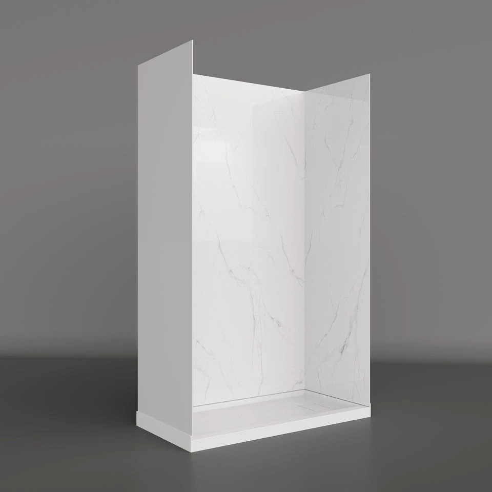 Glue Up Marble Shower Wall Panels