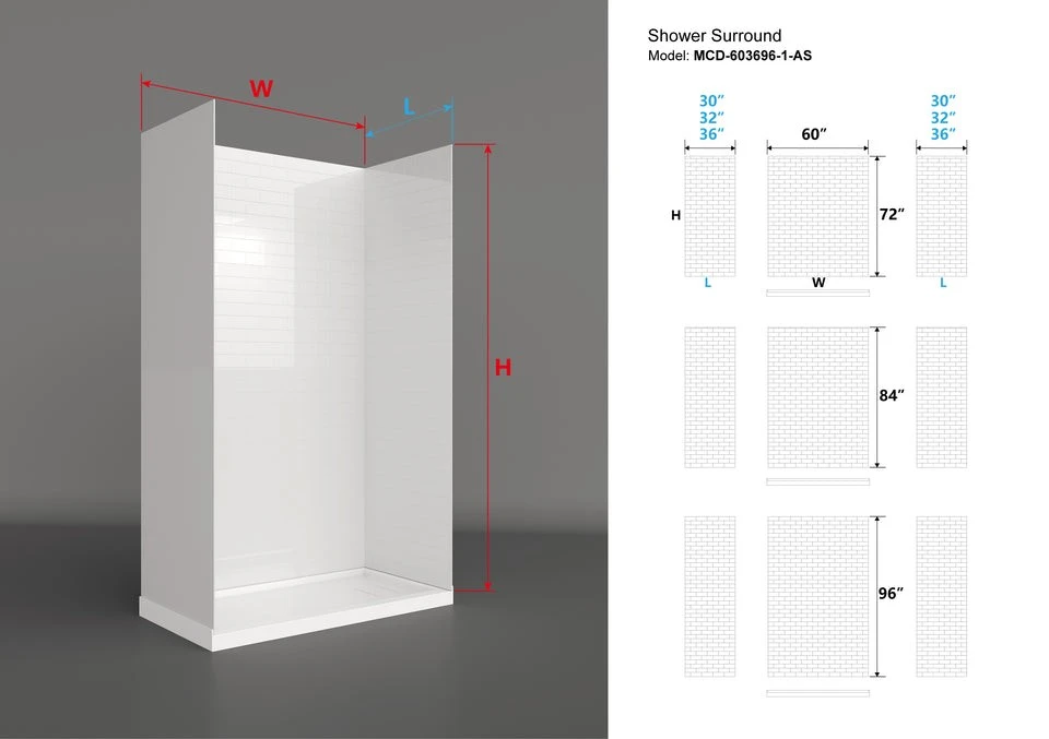 Glue Up Subway Shower Wall Panels