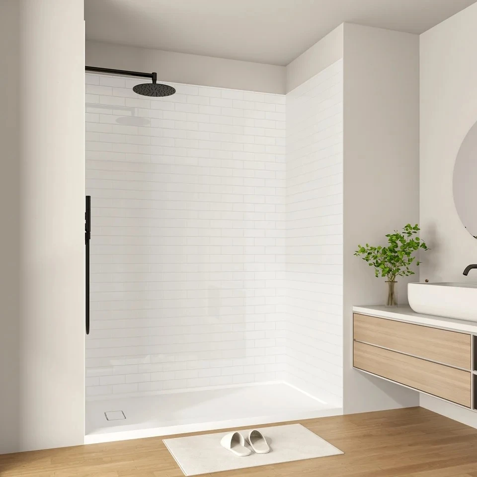 Glue Up Subway Shower Wall Panels