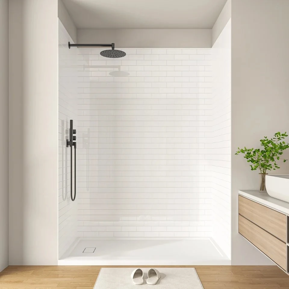 Glue Up Subway Shower Wall Panels