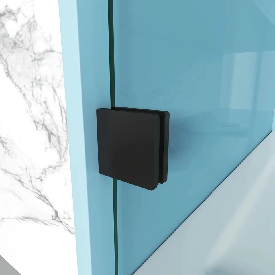 Single Sliding Frameless Shower Door With Round Guide Rail