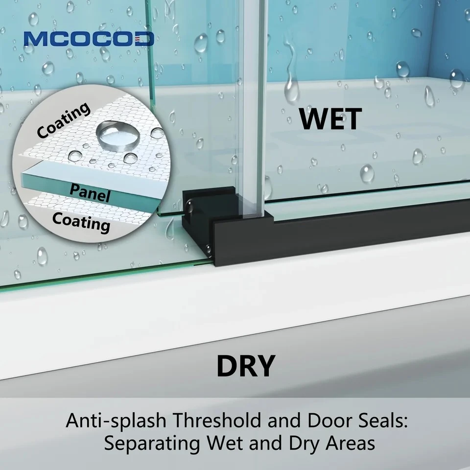 Single Sliding Semi-Frameless Shower Door high quality