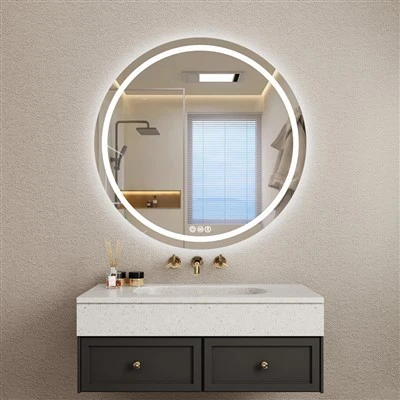 32 Inch Round LED Bathroom Mirror