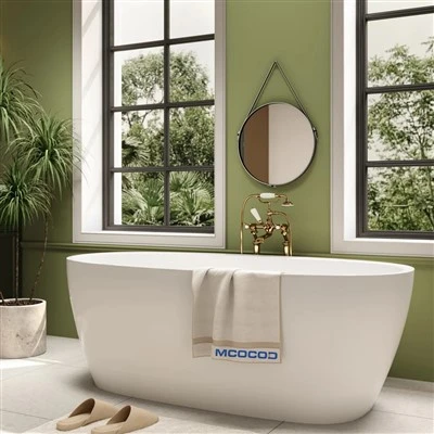 Acrylic Freestanding Bathtub with Tap Deck