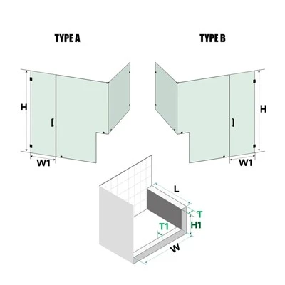 Custom Corner Swing Shower Door