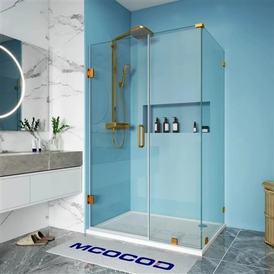 Custom Frameless Rectangle Shower Enclosure