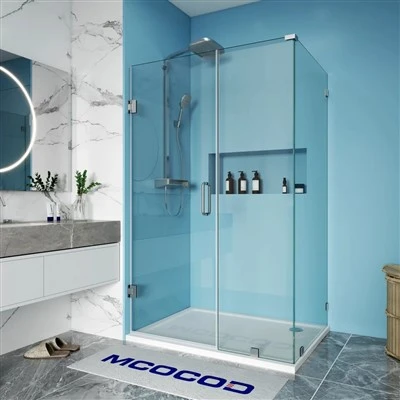 Custom Frameless Rectangle Shower Enclosure