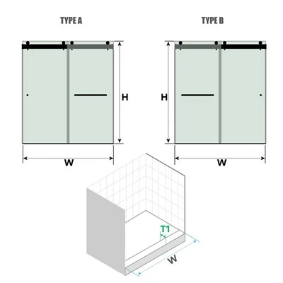 Custom Soft-Close Double Sliding Shower Door