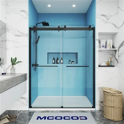 Double Sliding Semi-Frameless Shower Door Double Sliding Semi-Frameless Shower Door