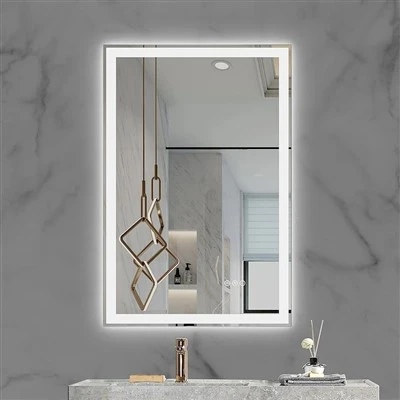 Framed Gradient Backlit LED Mirror