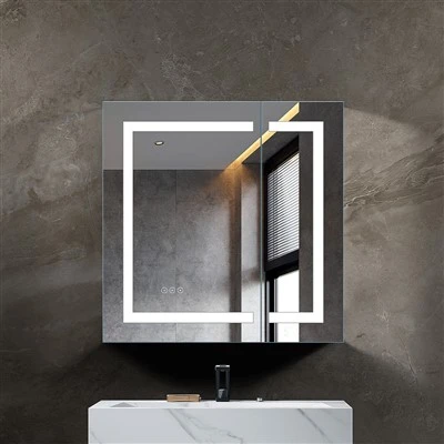 Frameless Rectangular LED Medicine Cabinet