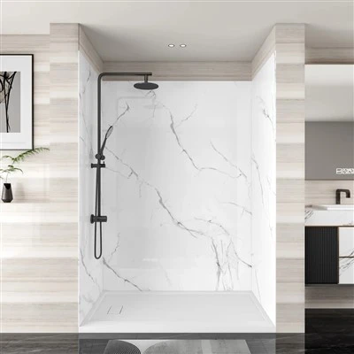 Glue Up Marble Shower Wall Panels