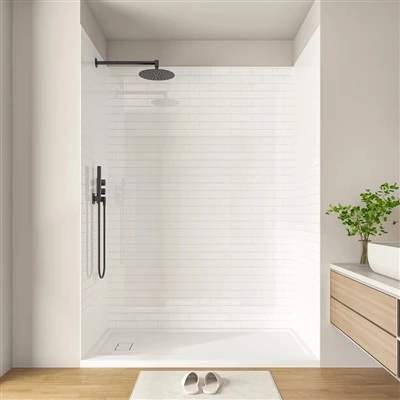 Glue Up Subway Shower Wall Panels