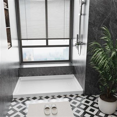 SMC Right Drain Shower Base
